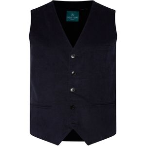Boston Park Boston Park - Heren - Boston Park corduroy vest achterkant van een breisel - Navy blauw - Maat 64+