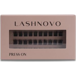 Lashnovo – Press-On Cluster Lashes - Dune – Wimperextensions - Nepwimpers – Zelfklevende Wimpers Zonder Lijm – 5 & 7 Dagen