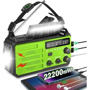 Zonne-energie Noodradio met Handslinger - Multifunctionele Crankradio voor Overlevingssituaties
