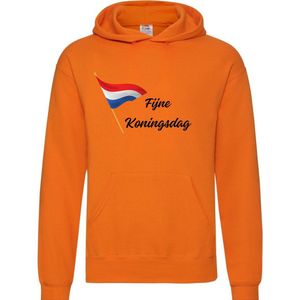 Koningsdag - Hoodie - Oranje feest - Oranje hoodie - zwarte tekst - Maat Extra Large - XL - Grappige teksten - Koningsdag Cadeau - T-Shirt cadeau - Quotes - verjaardag - Nederlandse vlag