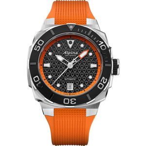 Alpina Seastrong Diver Extreme AL-525BO3VE6 Horloge - Rubber - Oranje - Ø 40 mm