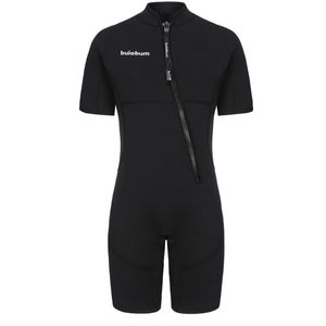Nivard Wetsuit Heren - Swimsuit - Shorty - Surfpak - Duikpak - Lange Mouw - Zwemsuit - Zwart - XS