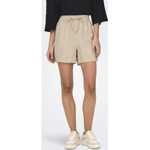 Jacqueline de Yong Broek Jdysay Hw Linen String Shorts Wvn N 15321518 Oatmeal/melange Dames Maat - S
