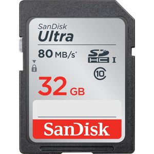 SanDisk - Ultra - SDHC Kaart - 32GB - 80MB/s - Class 10