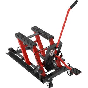 Motorfietsbrugwagen – Motorlift – Hydraulische Motorlift – Motorhefbrug – Motor Tilplatform – Draagvermogen 680 kg – Inklapbaar Ontwerp met Wieltjes