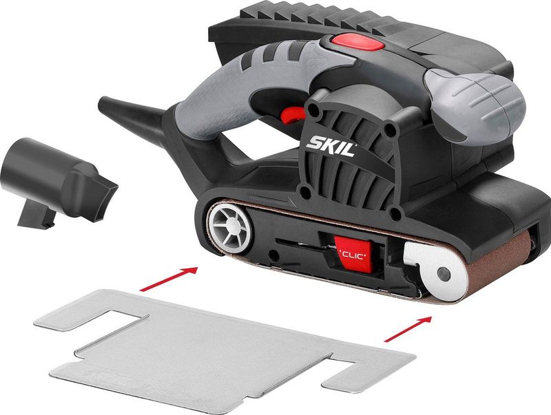 Skil 1215 AA Bandschuurmachine - 650 Watt - 76 x 130 mm schuuroppervlak - Inclusief schuurraam