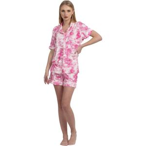 VANILLA - Clouds dames pyjama - Pyjamasets - viscose - PJ1561 - Roze - XL