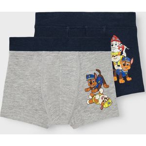 NAME IT MINI Paw Patrol Boxershort NMMJOCUT - set van 2 Donkerblauw/Grijs Melange