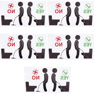 Toiletdoelgerichte stickers - Zelfklevende zwarte waterdichte bumperstickers voor toilet - Set van 5 - Zindelijkheidstraining toilet - Plassen doelsticker .