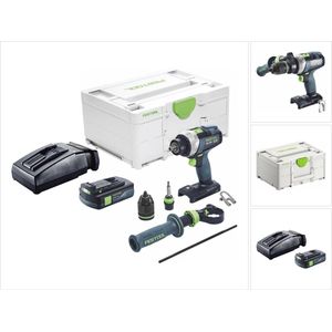 Festool TDC 18/4 I-Basic accuschroefboormachine 18 V 75 Nm borstelloos + 1x accu 3.0 Ah + lader + systainer
