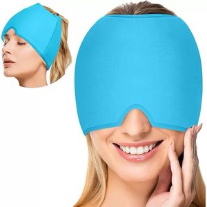 MigraineMasker® – Migraine muts - hot cold pack – Hoofdpijn Masker 600 gram - Blauw