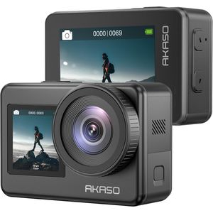 AKASO Brave 7 - Action Camera 4K - Waterdicht 40M - Dubbel Touchscreen - Grijs