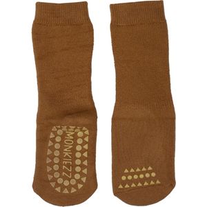 Monkiezz® antislip babysokken | caramel | 1 paar | bruin | 1-3 jaar