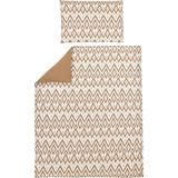 Meyco Baby Ikat dekbedovertrek peuter - sand/toffee - 120x150cm