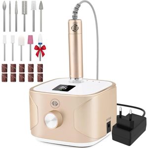 Equivera Nagelfrees - Nagelfrees set - Nagelfrees elektrische - Nagelfrees Electrisch - Nagelfrees Manicure Pedicure - Manicure set - Manicureset - Pedicureset - Pedicure set - Nagelfrees Machine - Elektrische nagelvijl voor gelnagels - Nagelfreesmac