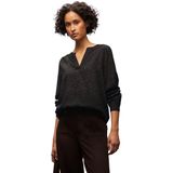 Street One Dames Split hals leo blouse in Bruin, in size: 34