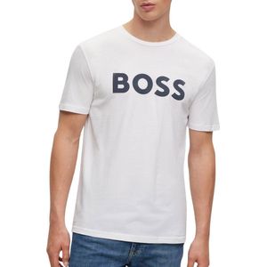 BOSS T-shirt Thinking Wit - Maat XL - Heren - Print T-shirts