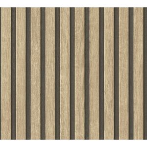 LATTENWAND BEHANG | industrieel - Beige Bruin Zwart - A.S. Création Elements 2