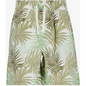 Name It jongens short met botanische print groen - Maat 122