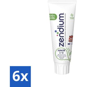 Zendium - Junior 5-12 Jaar - Tandpasta - Natuurlijke Enzymen - 75 ml - Voordeelverpakking - 6 stuks