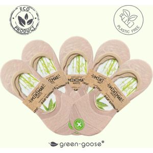green-goose Bamboe Footies | 10 Paar | Beige | 85% Bamboe | Maat 35 - 42
