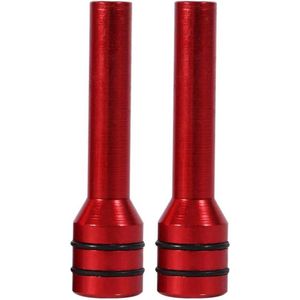 Deurslot knop Cover 2 stuks universele auto Truck aluminium interieur deurslot knop Pins Cover (rood)