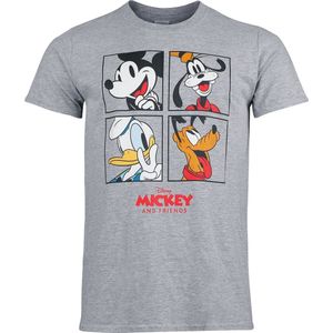 Mickey Mouse Mickey And Friends Four Box Heren T-shirt - lichtgrijs - M