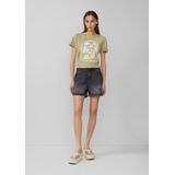 Jeans - Mom Fit Shorts - Hoog Uitgesneden - Relaxte Pasvorm - Used Look