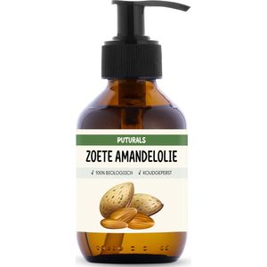 Puturals Amandelolie 100% Biologisch - 150ml - Koudgeperst en Puur - Zoete Amandelolie Voor Haar, Huid en Gezicht