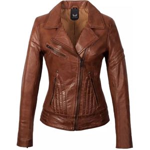 Leren jas dames cognac Rano - 58