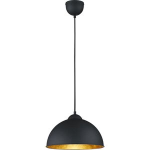 LED Hanglamp - Trion Jin - E27 Fitting - Rond - Mat Zwart - Aluminium