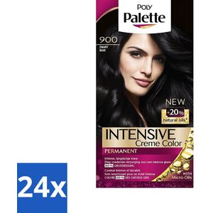 Poly Palette - Haarverf - Zwart 900 - 115ml - Voordeelverpakking - 24 stuks