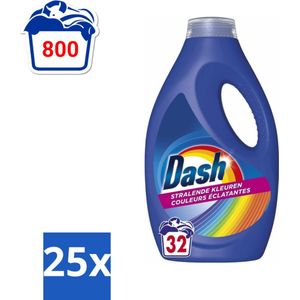 Dash - Stralende Kleuren - Vloeibaar Wasmiddel - Gekleurde Was - 32 Wasbeurten - Bulkverpakking - 25 stuks