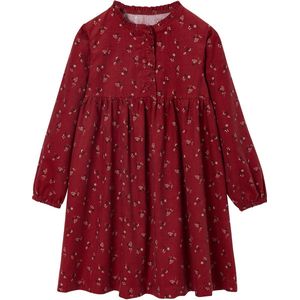 Vertbaudet - Jurk - Fluweel - Meisjes - Uitlopende Vorm - Lange Mouwen