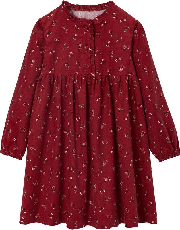 Vertbaudet - Jurk - Fluweel - Meisjes - Uitlopende Vorm - Lange Mouwen