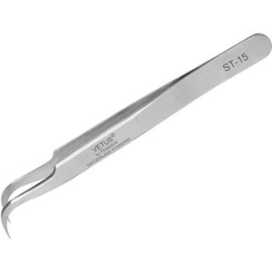 Rechte en gebogen pincet voor wimperextensions van roestvrij staal, 120 mm