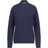 Royal Robbins - Westlands Chunky Mock Neck - Dames Trui - Deep Blue - Merinowol