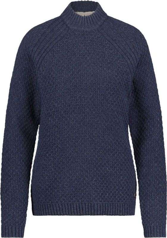 Royal Robbins - Westlands Chunky Mock Neck - Dames Trui - Deep Blue - Merinowol