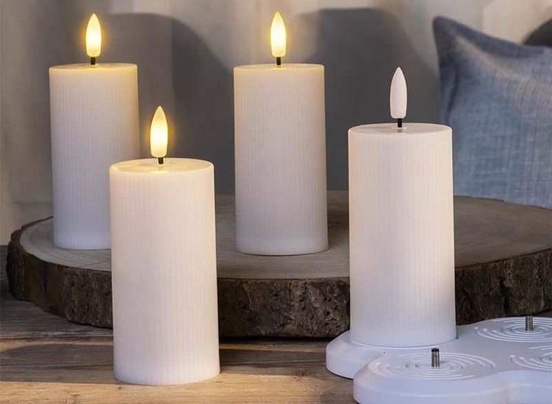 Hi Oplaadbare Vlamloze LED Kaarsen - Set van 4 met Timerfunctie en USB-C Oplader