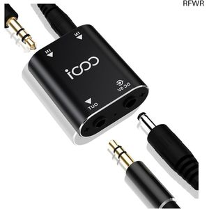 RFWR® Mini Stereo Audiomixer met 2 Kanalen en 3,5 mm AUX Interface - Metalen Behuizing