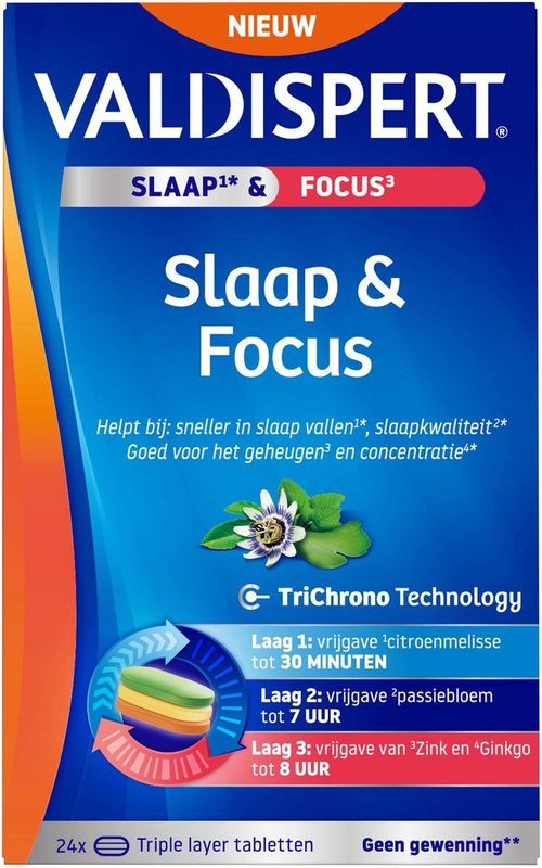 Valdispert - Slaap & Focus - Triple Layer Tabletten - 24 Tabletten