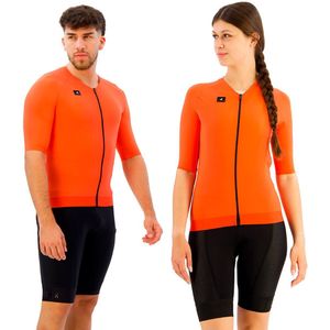 Gobik Cx Solid Korte Mouw Wielertrui Oranje S Man,Vrouw