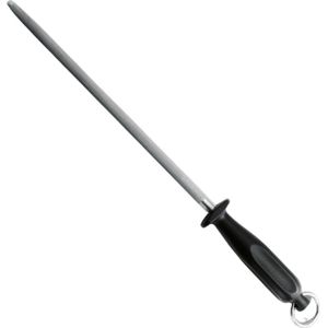 Eikaso Solingen Rond aanzetstaal - grof - ergonomisch zwart handvat - 23 cm