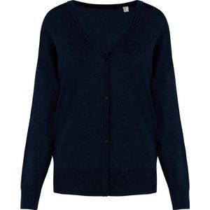 Dames cardigan sweater met Lyocell TENCEL™ Navy Blue - L