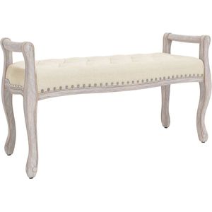 VidaXL Bankje 110x45x60 cm Linnen Beige