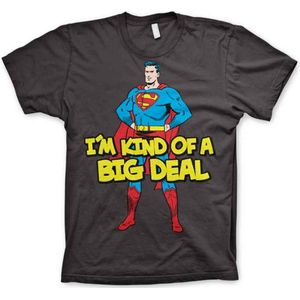 DC Comics Superman Heren Tshirt -XXL- I'm Kind Of A Big Deal Grijs