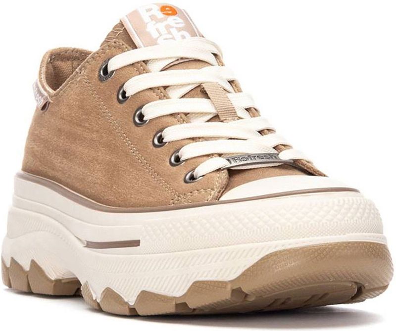 Refresh - 17307904-TAUPE - Casual Schoenen - Taupe - Veters - Hakhoogte 3 tot 5 cm