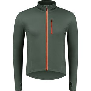 Rogelli Jake Hoodie Met Rits - Heren - Groen, Oranje - Maat L