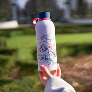 Heinen - Waterfles - Roze - RVS - 500 ml - Dubbelwandig Geïsoleerd