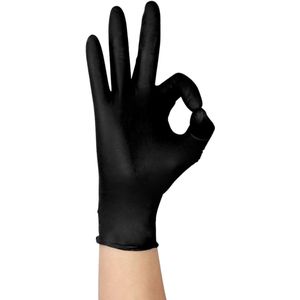 Nesto's Nitril Wegwerp Handschoenen 10x100 stuks- Latexvrij - Poedervrij - Niet steriel - Onderzoekshandschoenen - Medisch - Plastic - Maat M - Zwart - Voordeelverpakking 10x 100 stuks